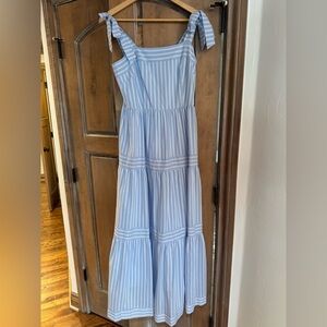 Antonio Melani Blue Striped Maxi Dress.